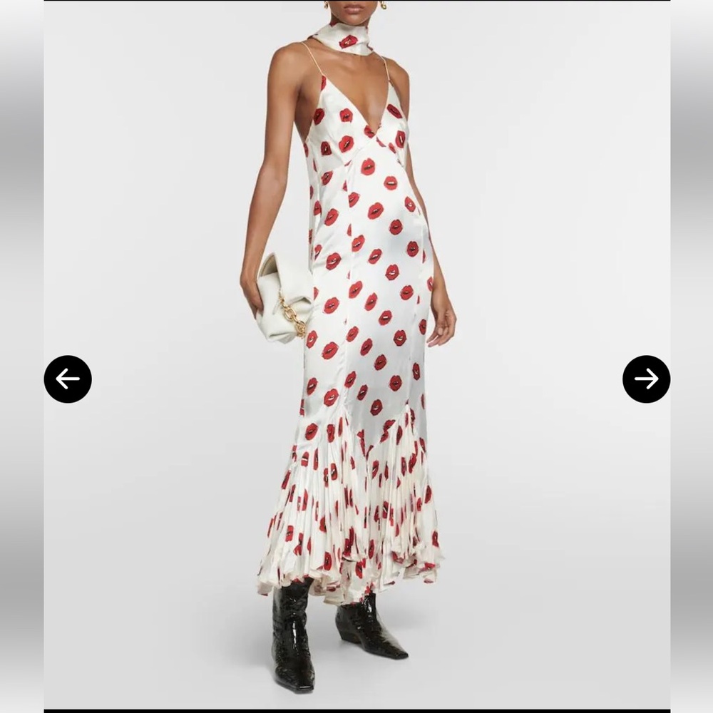 Khaite Candita dress lips print